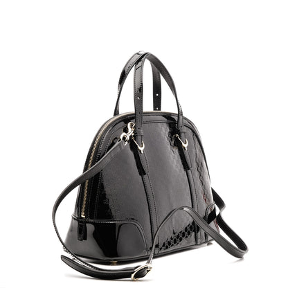 Gucci Patent Microguccissima Small Nice Top Handle Dome Bag Black 3 of 10
