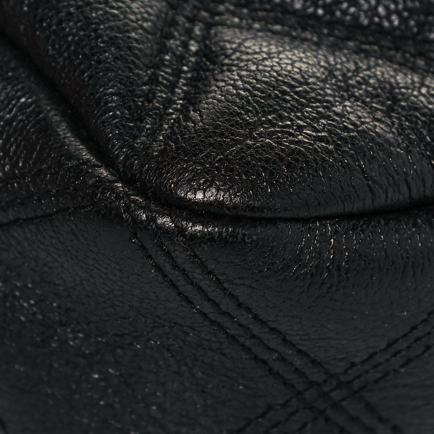 Saint Laurent Grained Lambskin Quilted Mini Becky Double Zip Bag Black 7 of 13