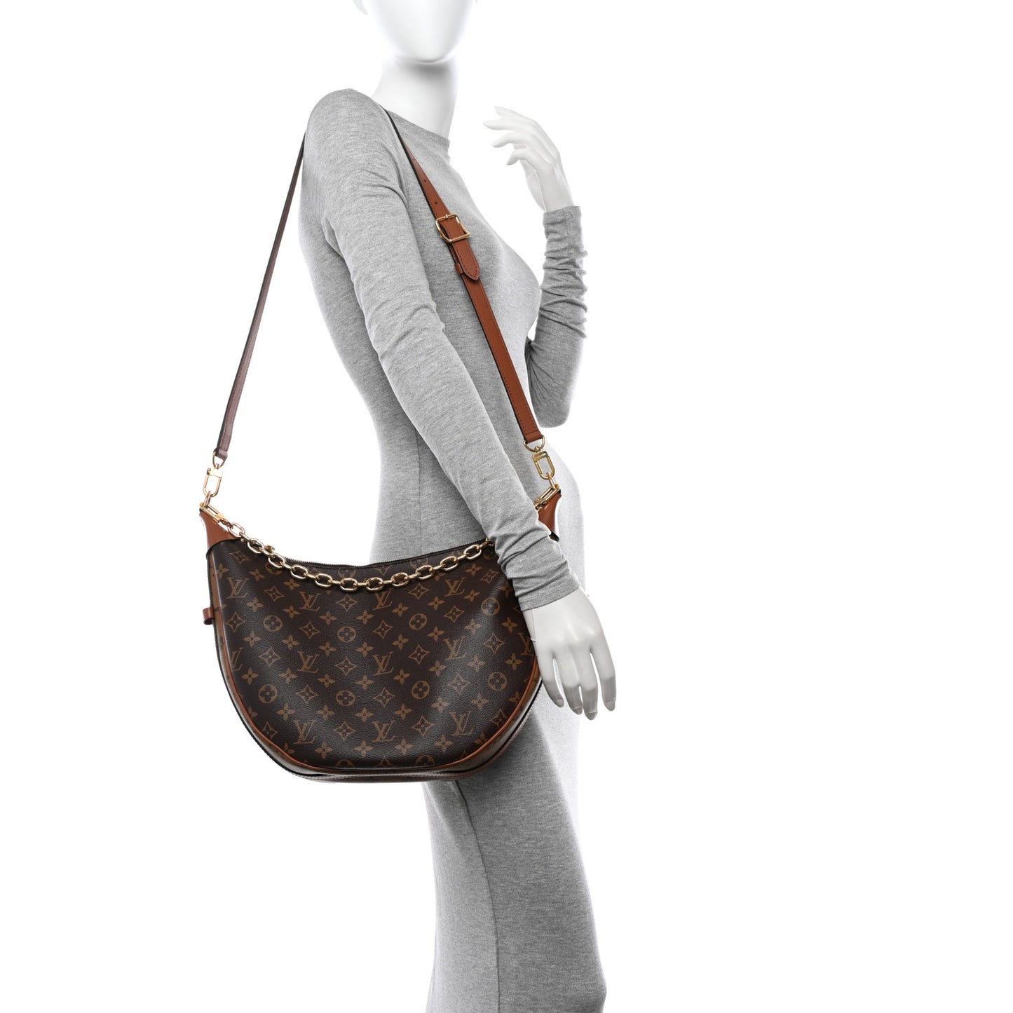 Reverse Monogram Loop Hobo
