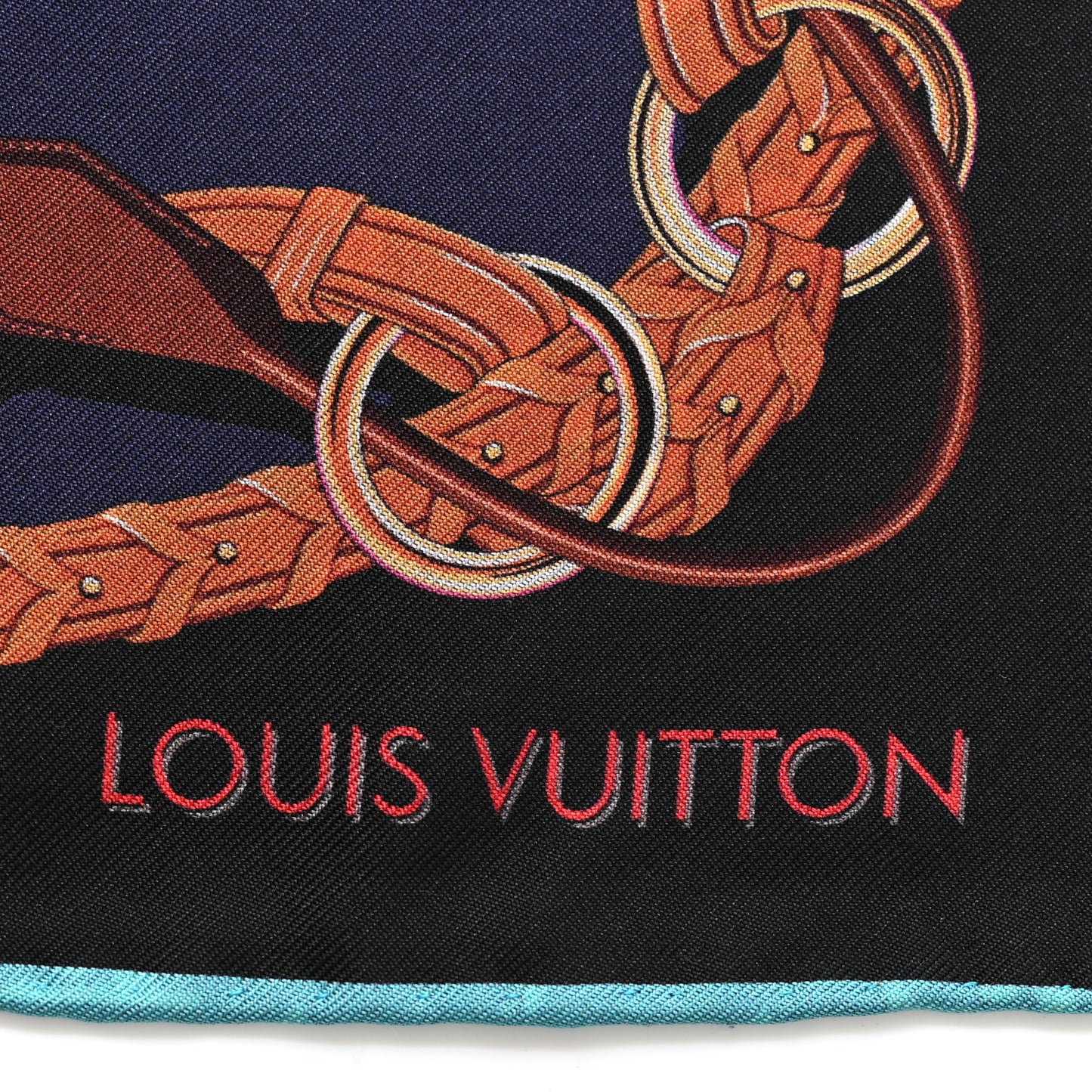 Silk Square Handle Me Scarf Bleu