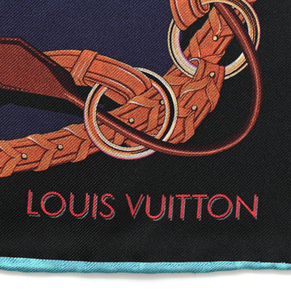 Louis Vuitton Silk Square Handle Me Scarf Bleu 2 of 4