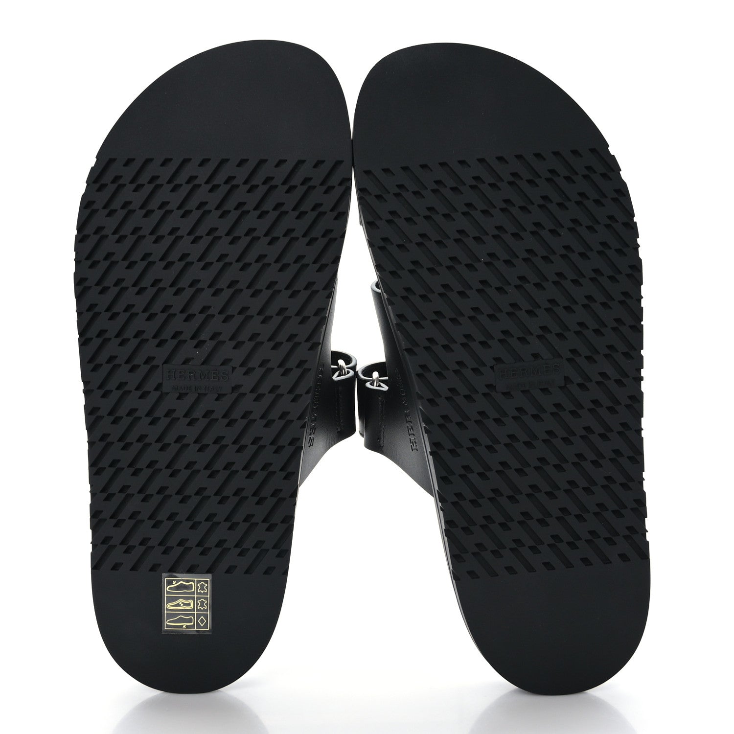 Hermes Calfskin Womens Chypre Sandals 39 Black 5 of 8