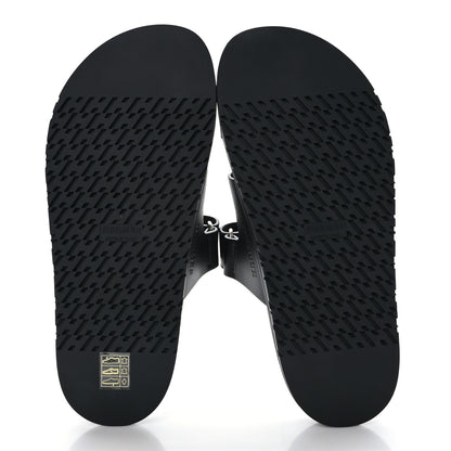 Hermes Calfskin Womens Chypre Sandals 39 Black 5 of 8