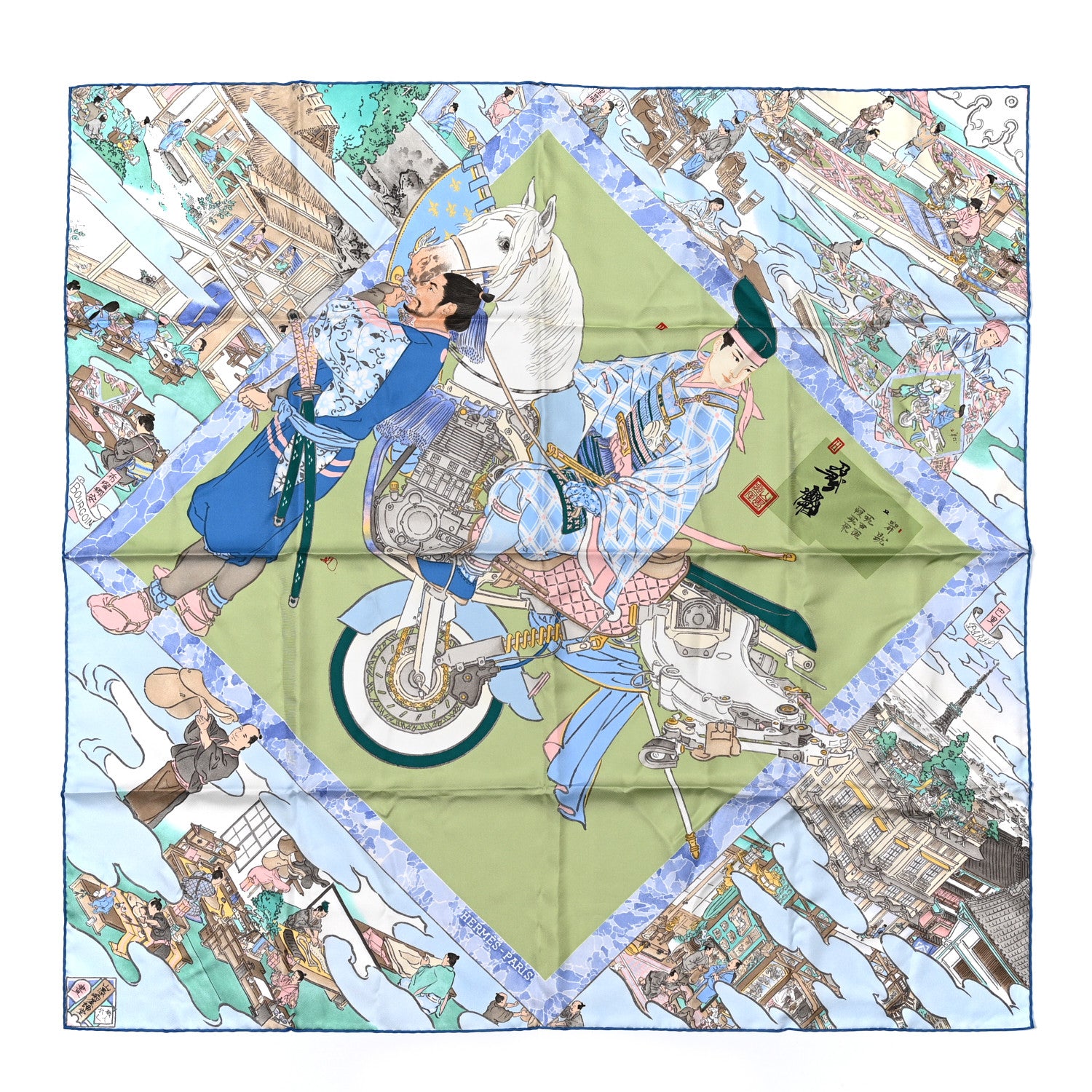 Hermes Silk Les Artisans D'Hermes Scarf 90 1 of 7