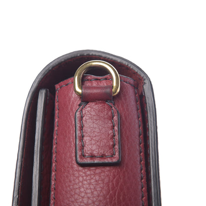 Christian Dior Grained Calfskin Dio(r)evolution Flap Bag Dark Red 12 of 15