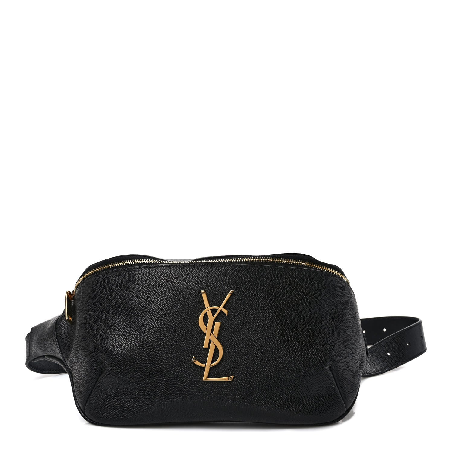 Saint Laurent Grain De Poudre Monogram Belt Bag Black 1 of 9