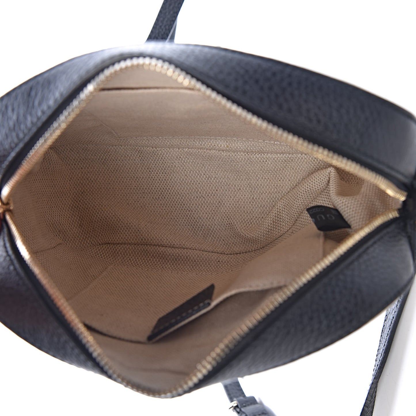 Dollar Calfskin Bi-Color Small Soho Disco Bag Mystic White Black