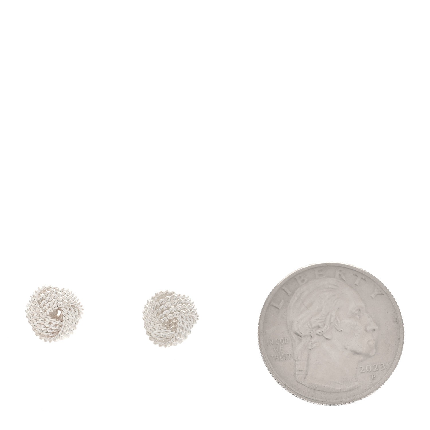 Tiffany Sterling Silver Twist Knot Earrings 2 of 4