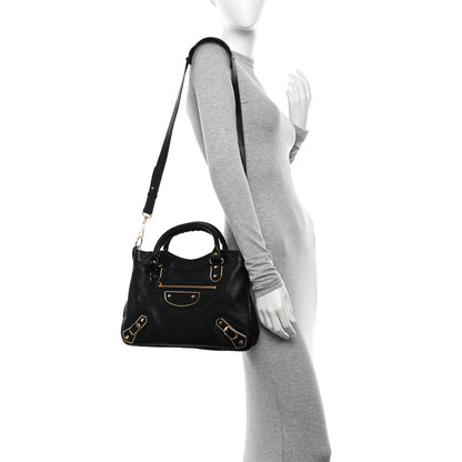 Balenciaga Chevre Gold Metallic Edge Hardware Town Black 2 of 10