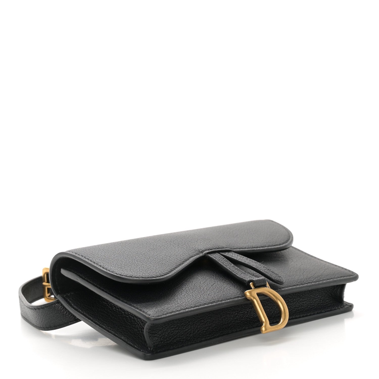 Christian Dior Goatskin Saddle Belt Bag Black 4 of 9