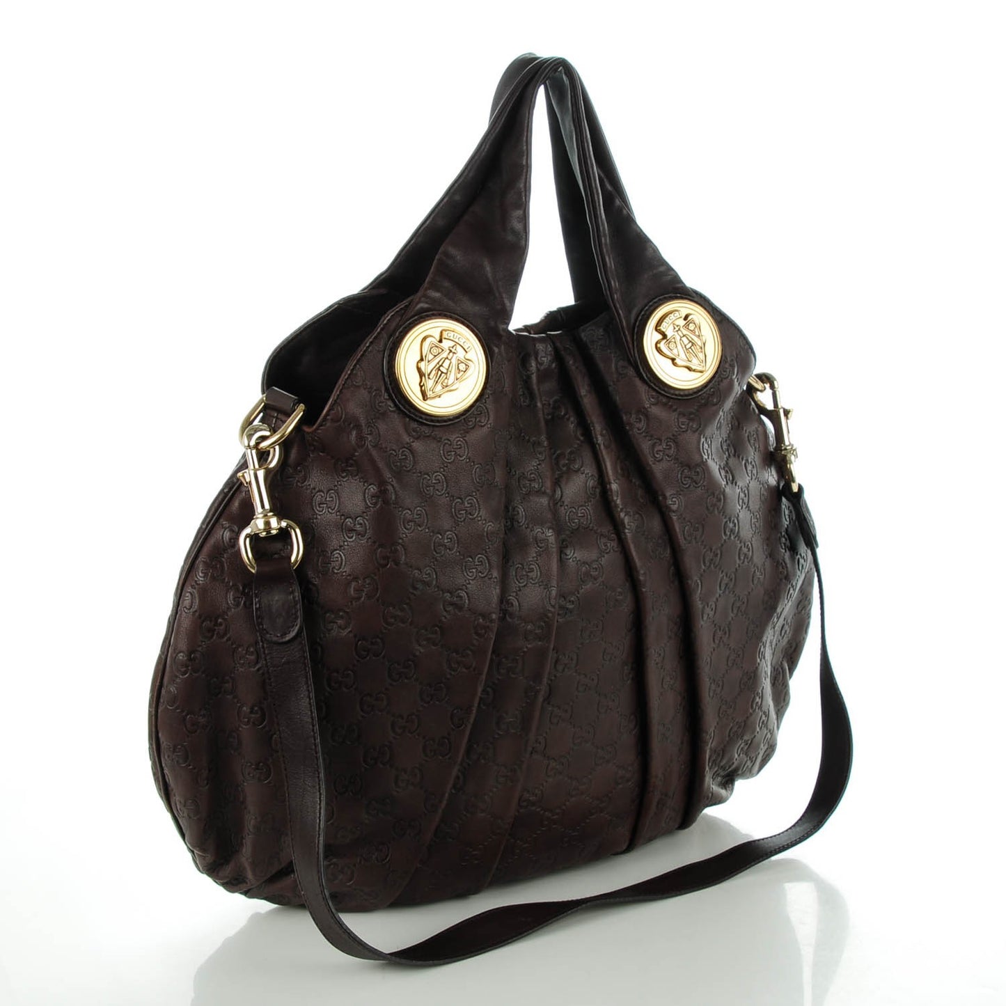 Guccissima Medium Hysteria Top Handle Bag Chocolate