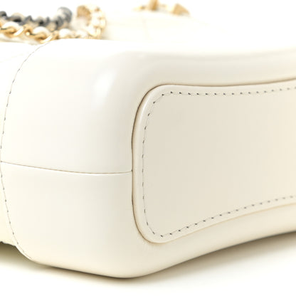 Chanel Aged Calfskin Quilted Small Gabrielle Hobo White 6 of 8
