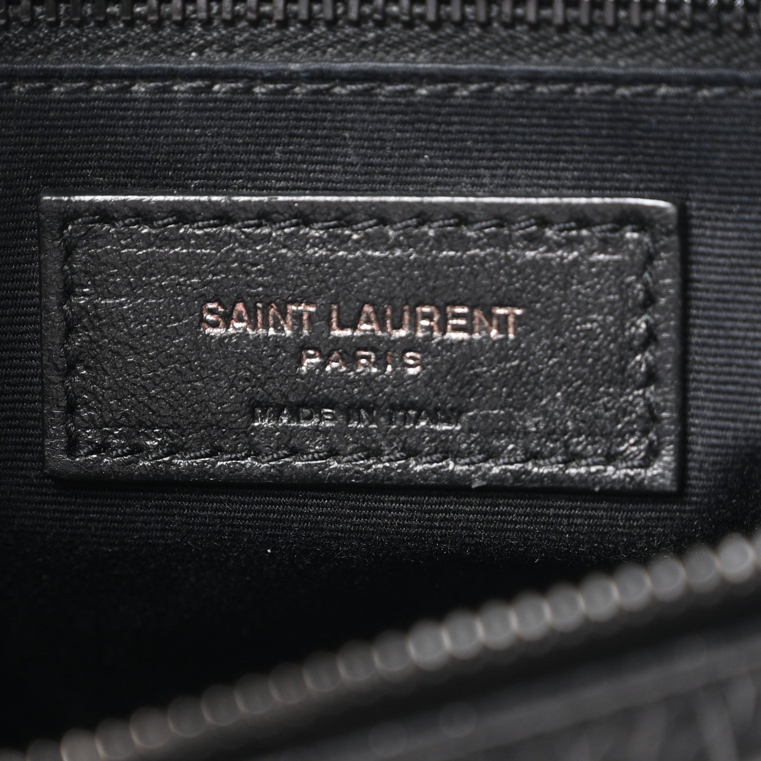 Saint Laurent Crocodile Embossed Calfskin Matelasse Monogram Baby Niki Shoulder Belt Bag Black 6 of 10