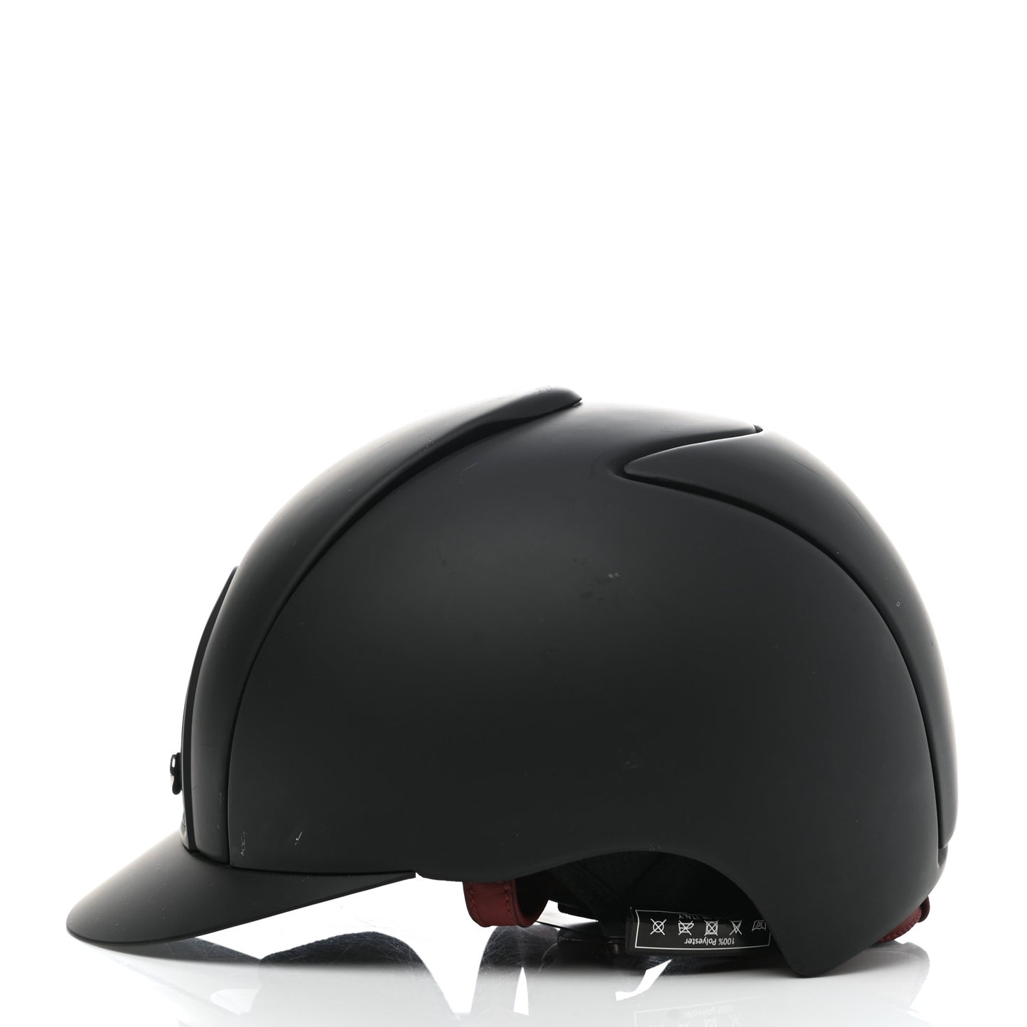 Polycarbonate Zermatt Calfskin Eole Equestrian Riding Helmet Black Rouge H