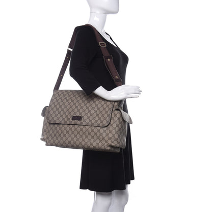 Gucci GG Plus Monogram Messenger Diaper Bag Dark Brown 2 of 16