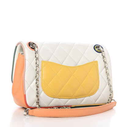 Chanel Lambskin Plexiglass Quilted Small Cuba Color Flap White Multicolor 3 of 11