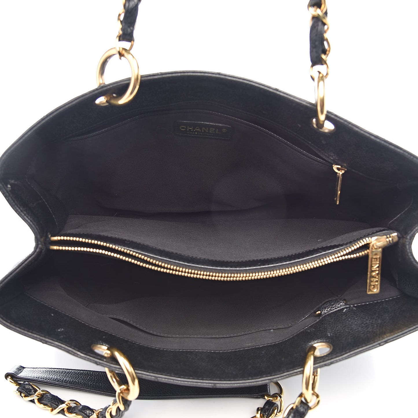 Caviar Quilted Grand Shopping Tote GST Black