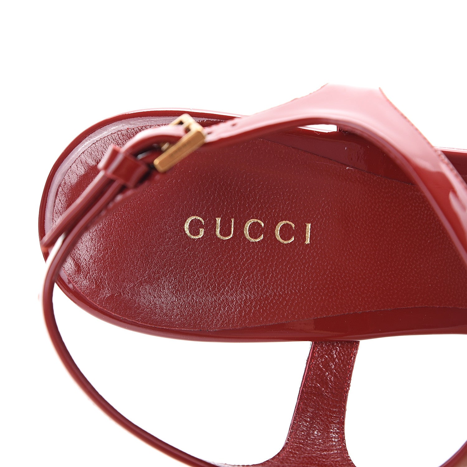 Gucci Patent Microguccissima Espadrille Wedge Sandals 39.5 Red 5 of 12