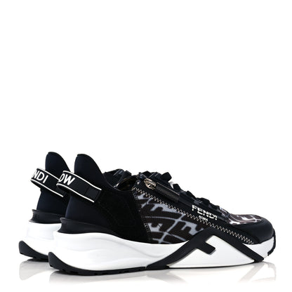 Fendi X SARAH COLEMAN Nylon Lycra FF Vertigo Fendi Flow Low Top Sneakers 38 Black 4 of 9