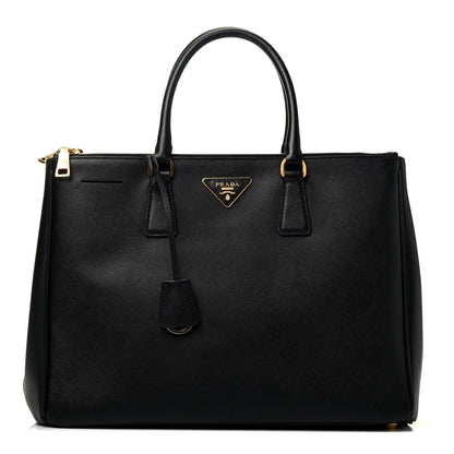 Prada Saffiano Large Galleria Double Zip Tote Black 1 of 9