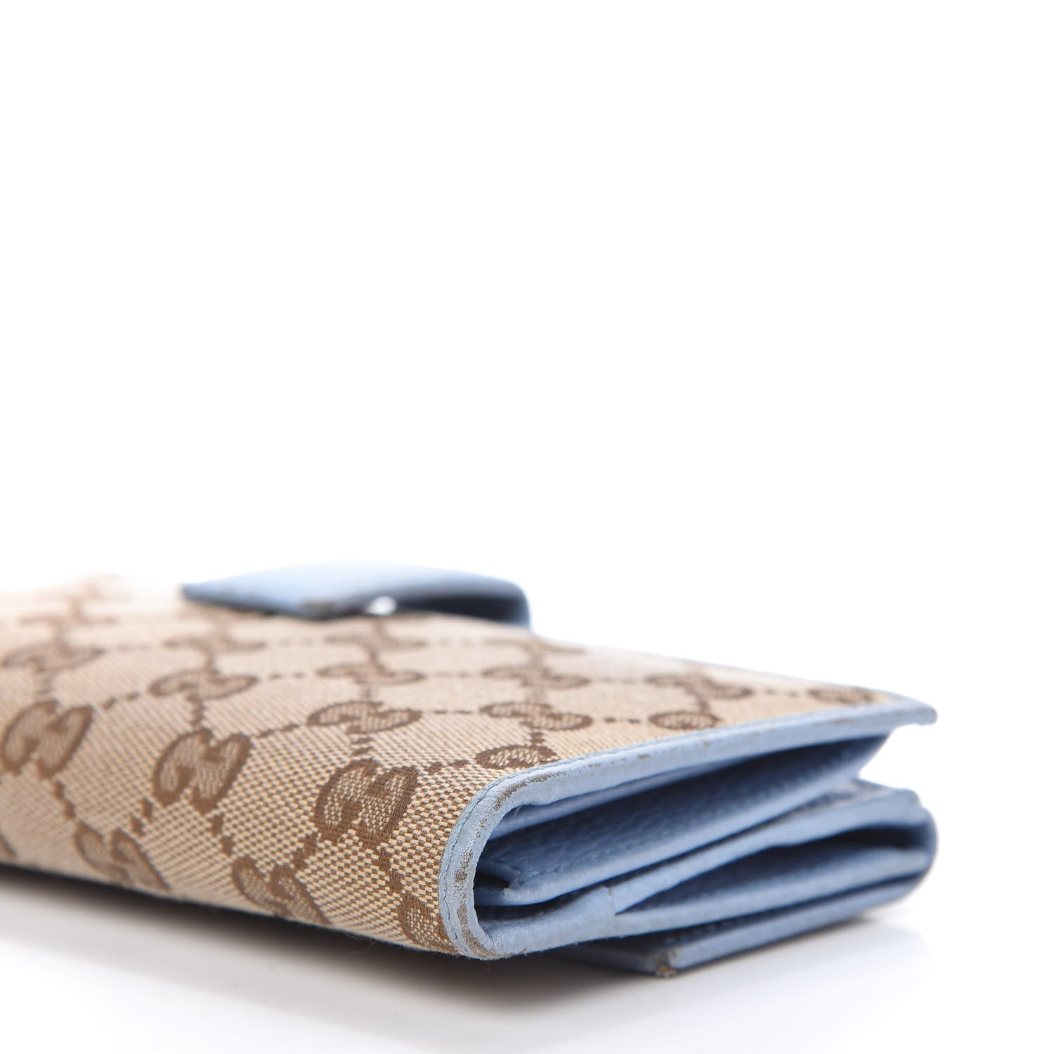 Gucci GG Plus Monogram Continental Flap Wallet Blue 7 of 11