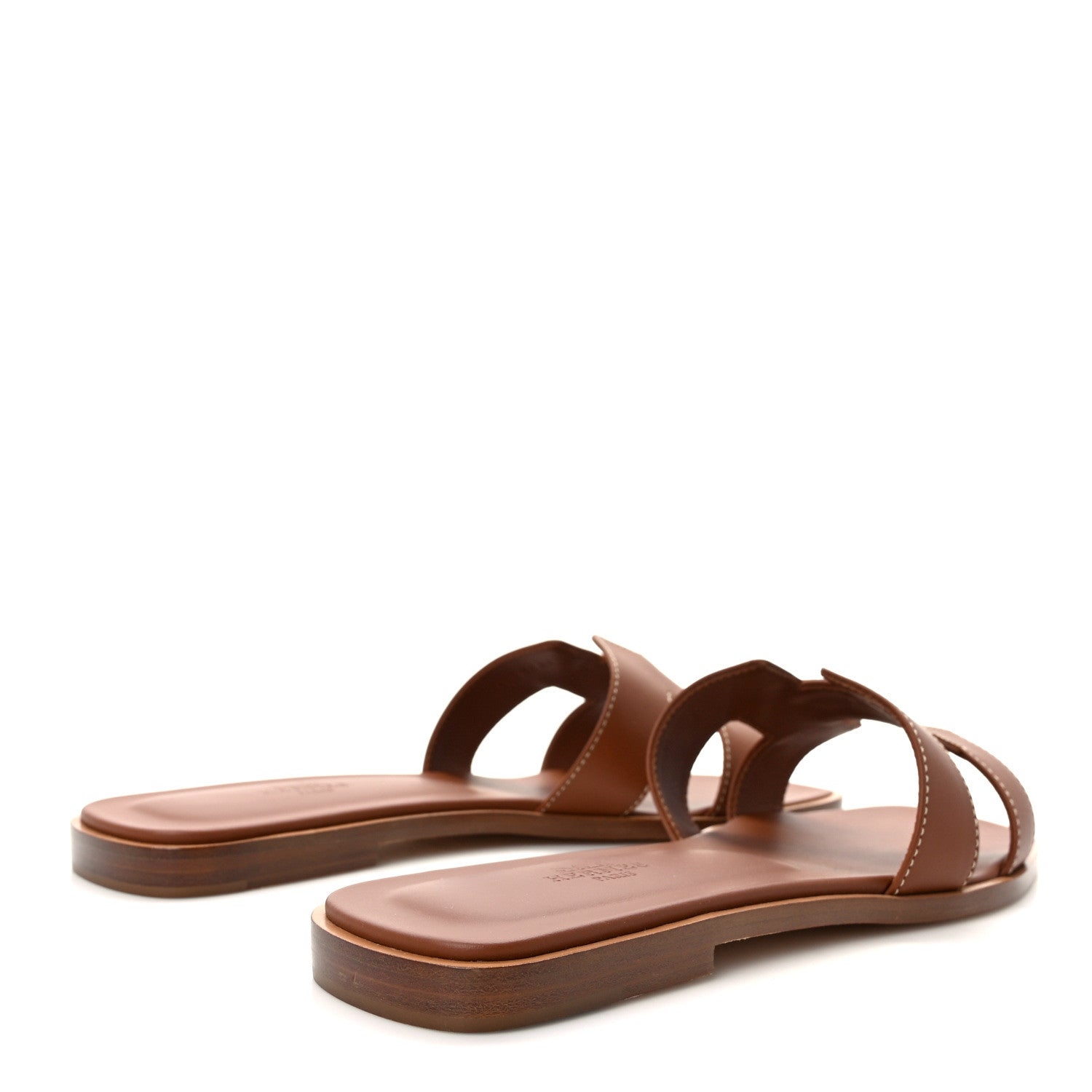 Hermes Box Calfskin Oran Sandals 39 Gold 4 of 11