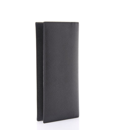 Prada Saffiano Flap Wallet Black 2 of 9