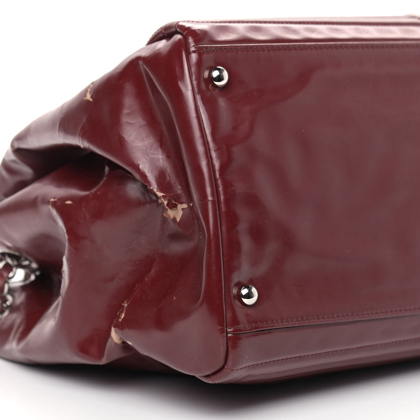 Vinyl Coco Ming Tote Dark Red