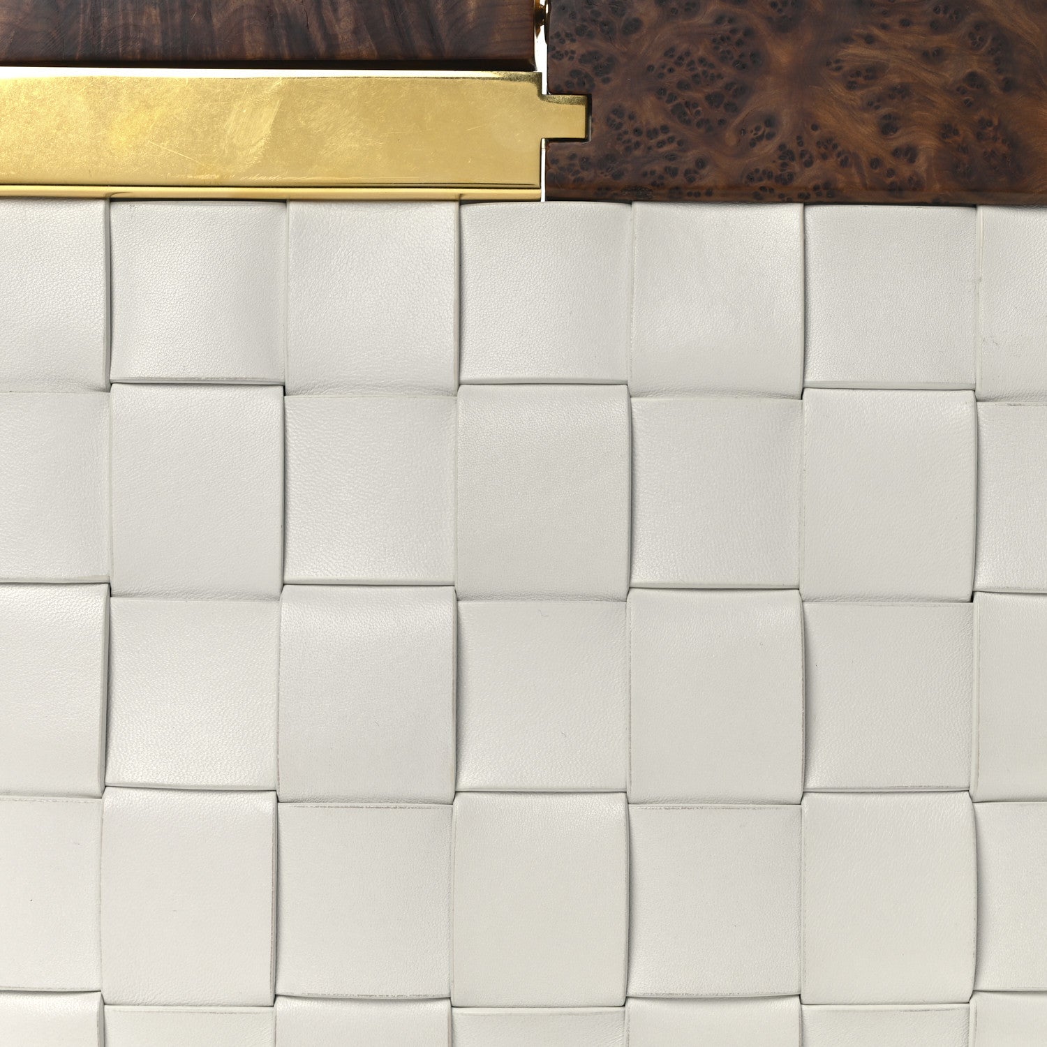 Bottega Veneta Nappa Intrecciato The Snap Clutch White 7 of 9