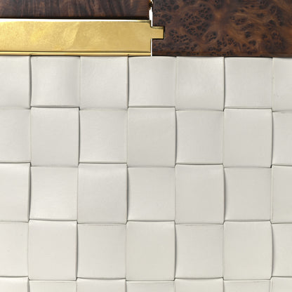 Bottega Veneta Nappa Intrecciato The Snap Clutch White 7 of 9