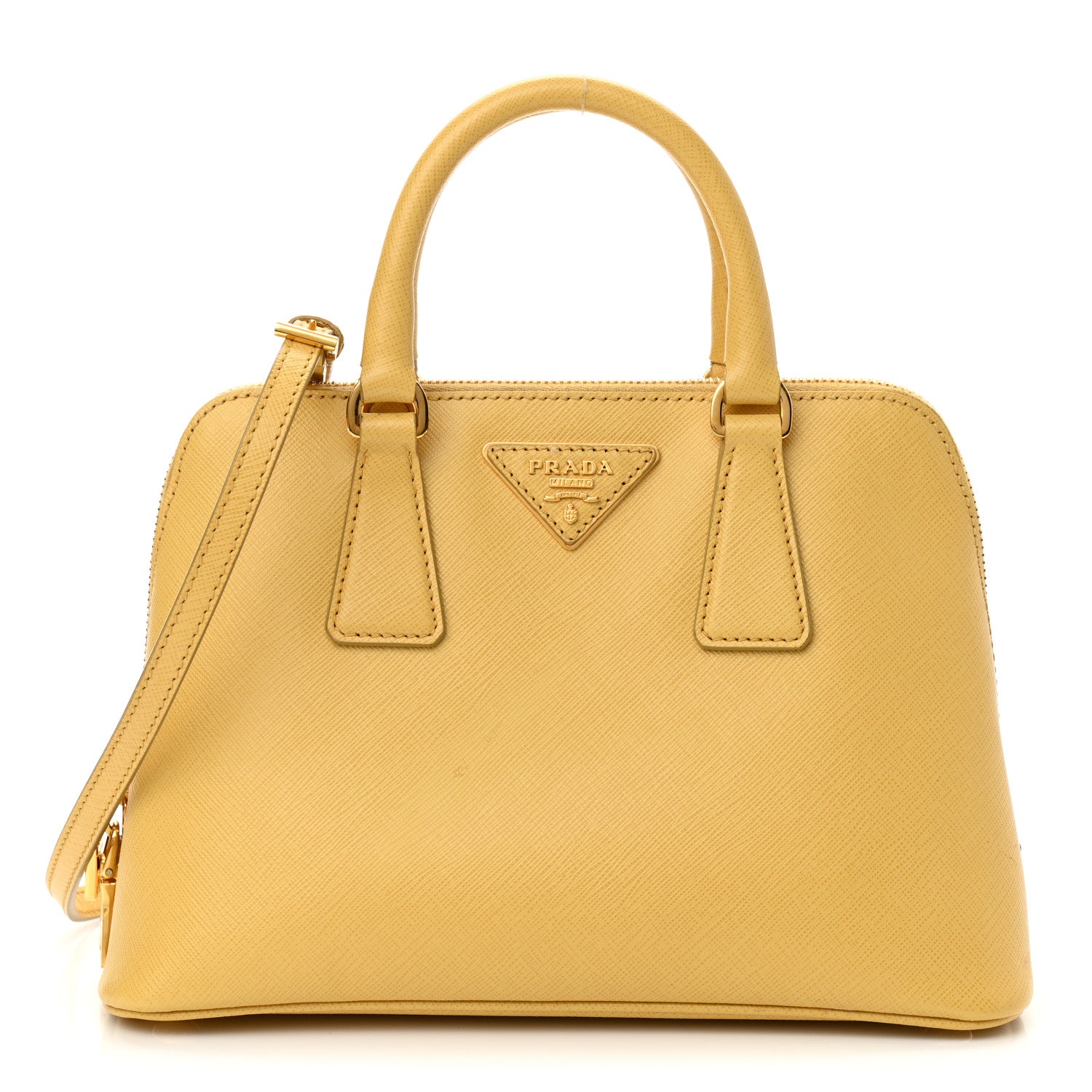 Prada Saffiano Lux Small Promenade Tote Mimosa 1 of 16