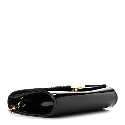 Louis Vuitton Patent Louise PM Chain Clutch Black 5 of 13