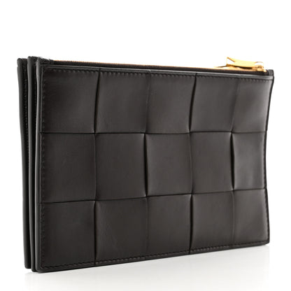 Bottega Veneta Nappa Maxi Intrecciato Triple Zip Clutch Fondant 3 of 7