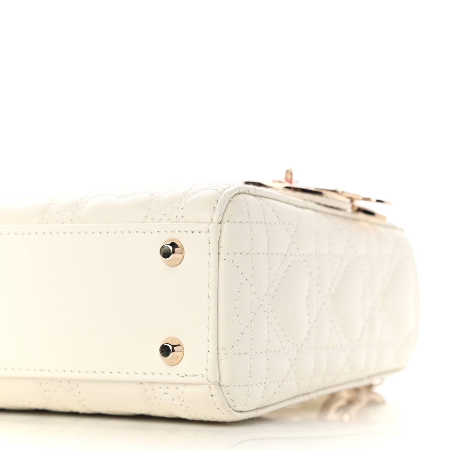 Christian Dior Lambskin Cannage Mini DiorAmour Lady Dior Latte 17 of 21