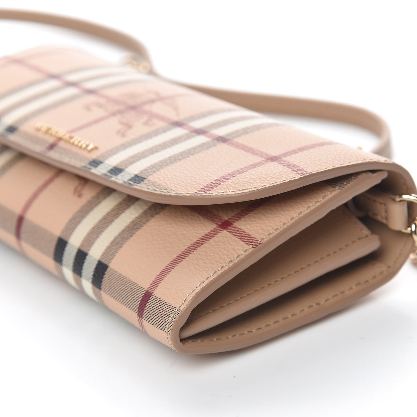 Haymarket Check Henley Wallet On Chain Mid Camel