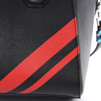 Givenchy Sugar Goatskin Striped Small Antigona Black Red 11 of 11