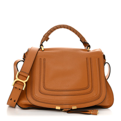 Chloe Calfskin Medium Marcie Top Handle Bag Tan 1 of 14