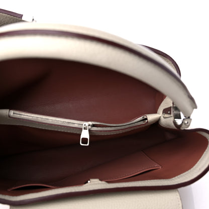 Louis Vuitton Taurillon Capucines MM Blanc Casse 5 of 16