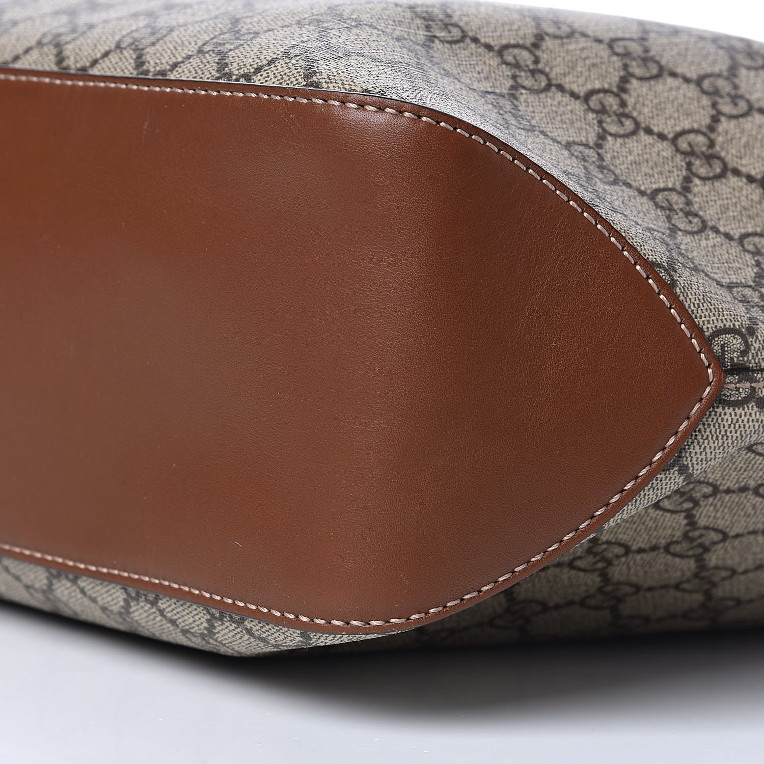 Gucci GG Supreme Monogram Large Linea A Hobo Light Brown 9 of 11