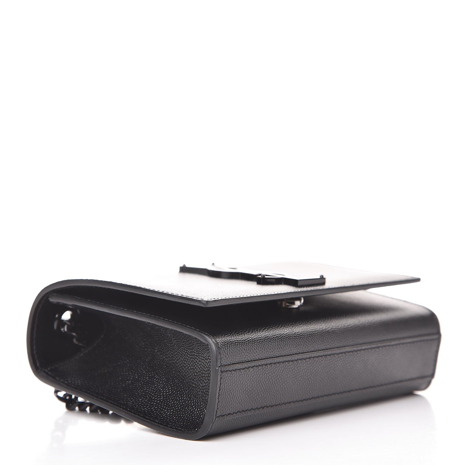 Saint Laurent Grain De Poudre Small Monogram Kate Satchel Black 4 of 7