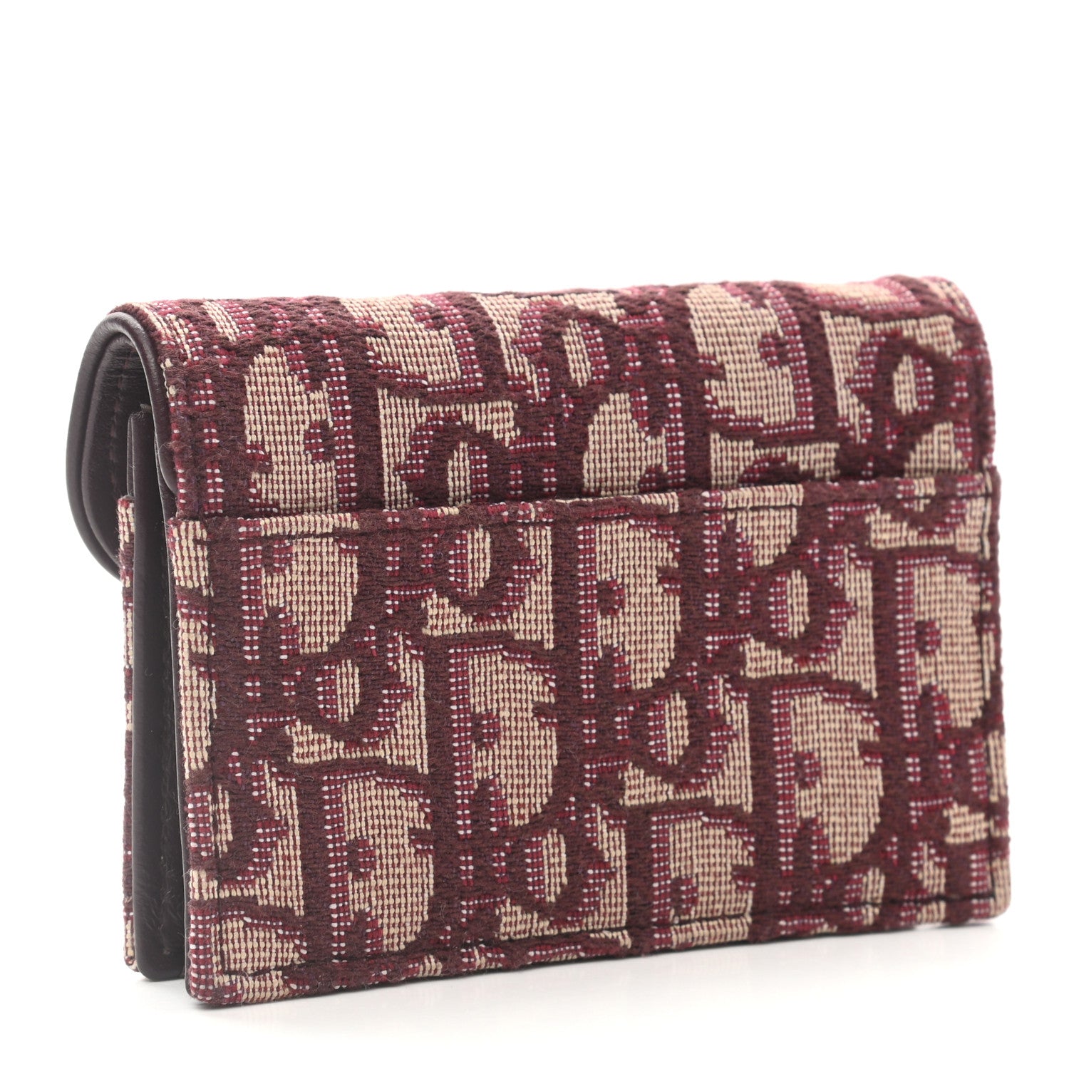 Christian Dior Oblique Saddle Card Holder Bordeaux 3 of 10