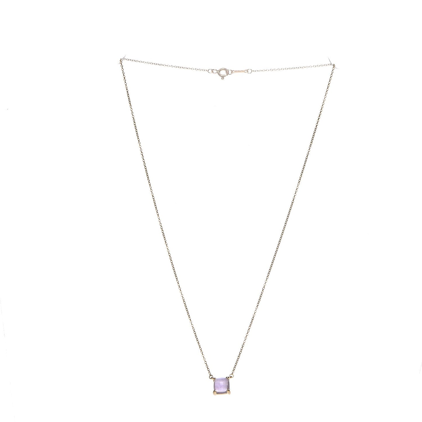 18K Yellow Gold Amethyst Paloma Picasso Sugar Stacks Pendant Necklace