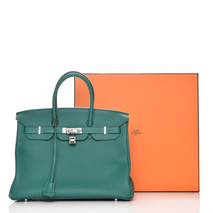 Hermes Togo Birkin 35 Malachite 7 of 32