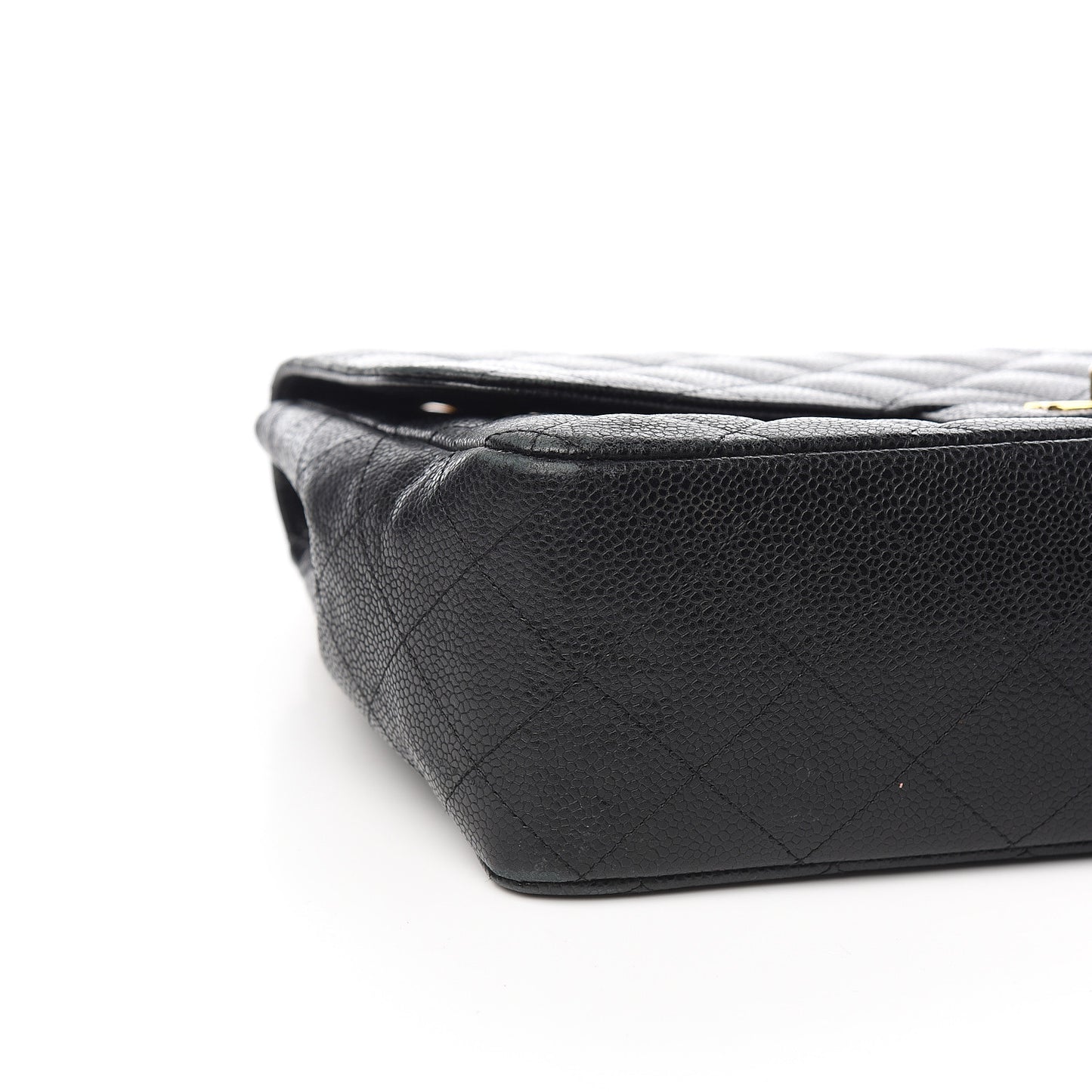 Caviar Quilted Jumbo Single Flap Black
