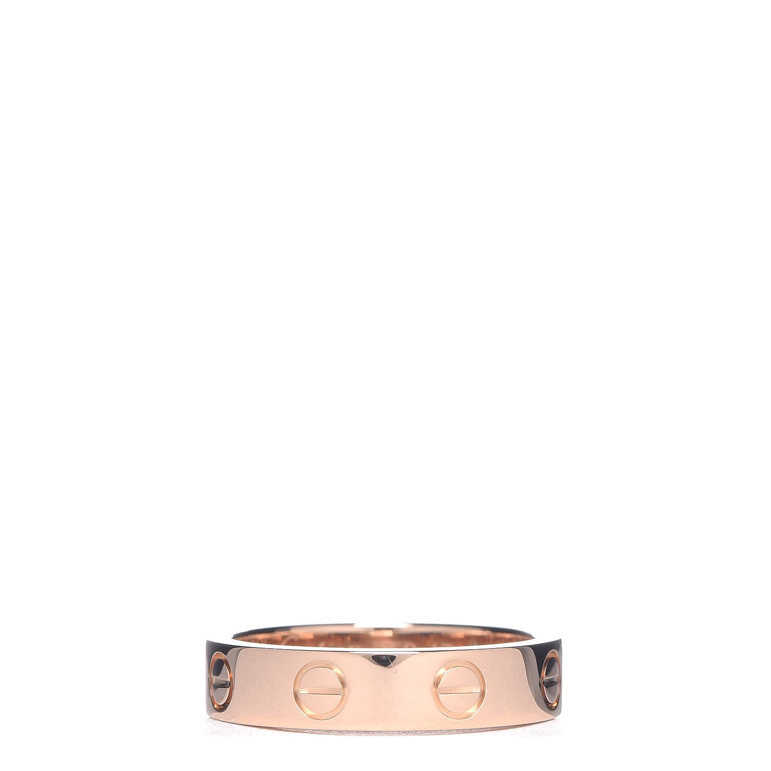 Cartier 18K Pink Gold Diamond 4mm LOVE Wedding Band Ring 47 4 3 of 4