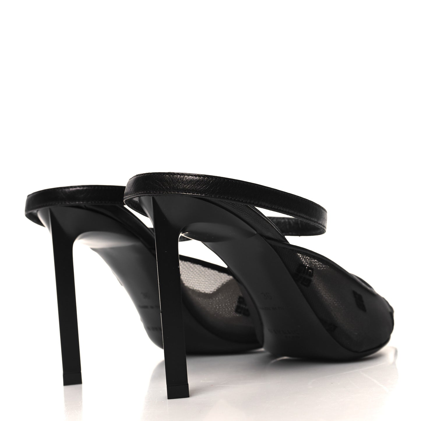 Mesh Logo 95mm Slingback Pumps 36 Black