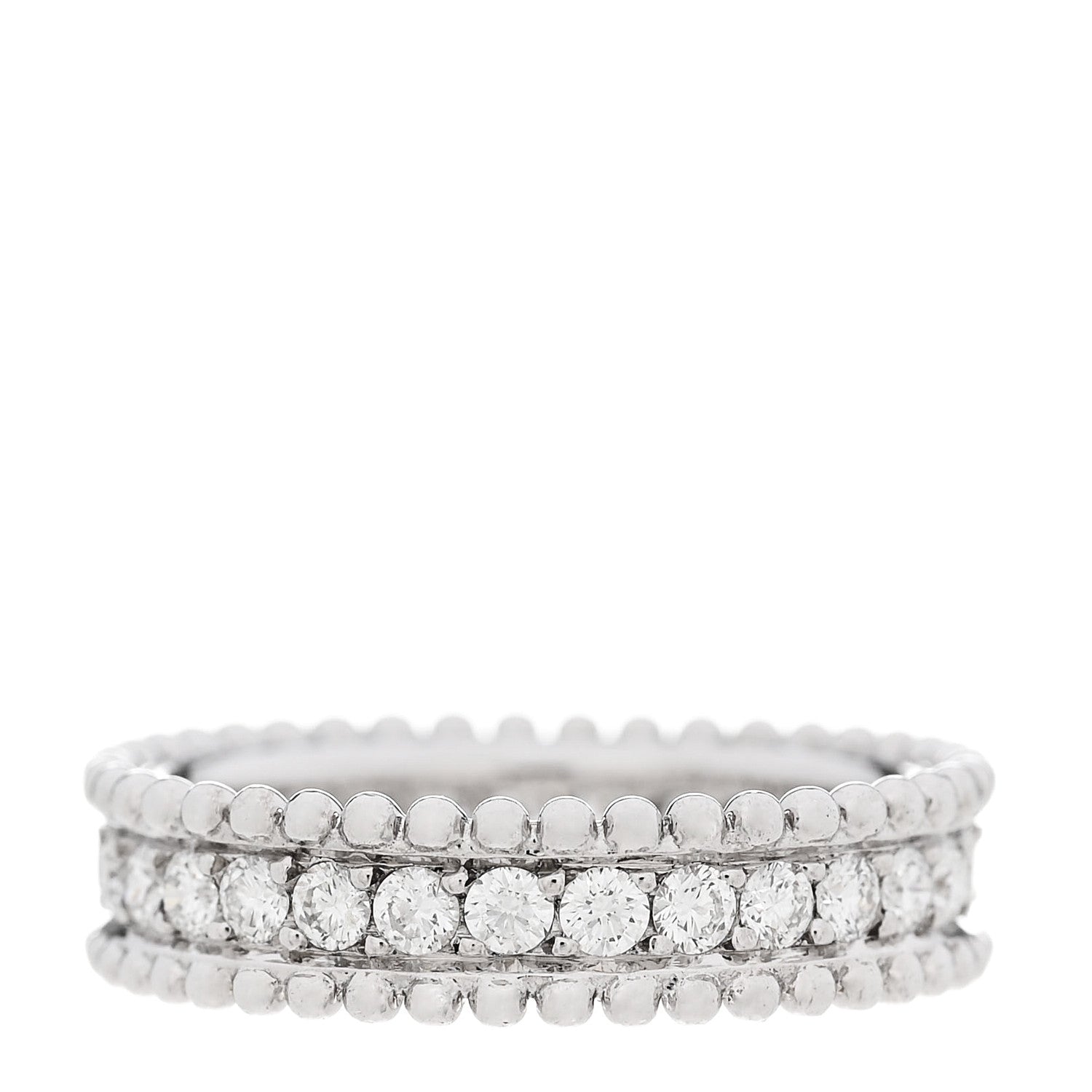 Van Cleef & Arpels Platinum Diamond Estelle Wedding Band 50 5.5 3 of 4