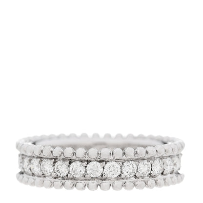 Van Cleef & Arpels Platinum Diamond Estelle Wedding Band 50 5.5 3 of 4