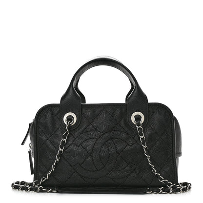 Chanel Caviar Quilted Small Deauville Bowling Bag Black 1 of 10