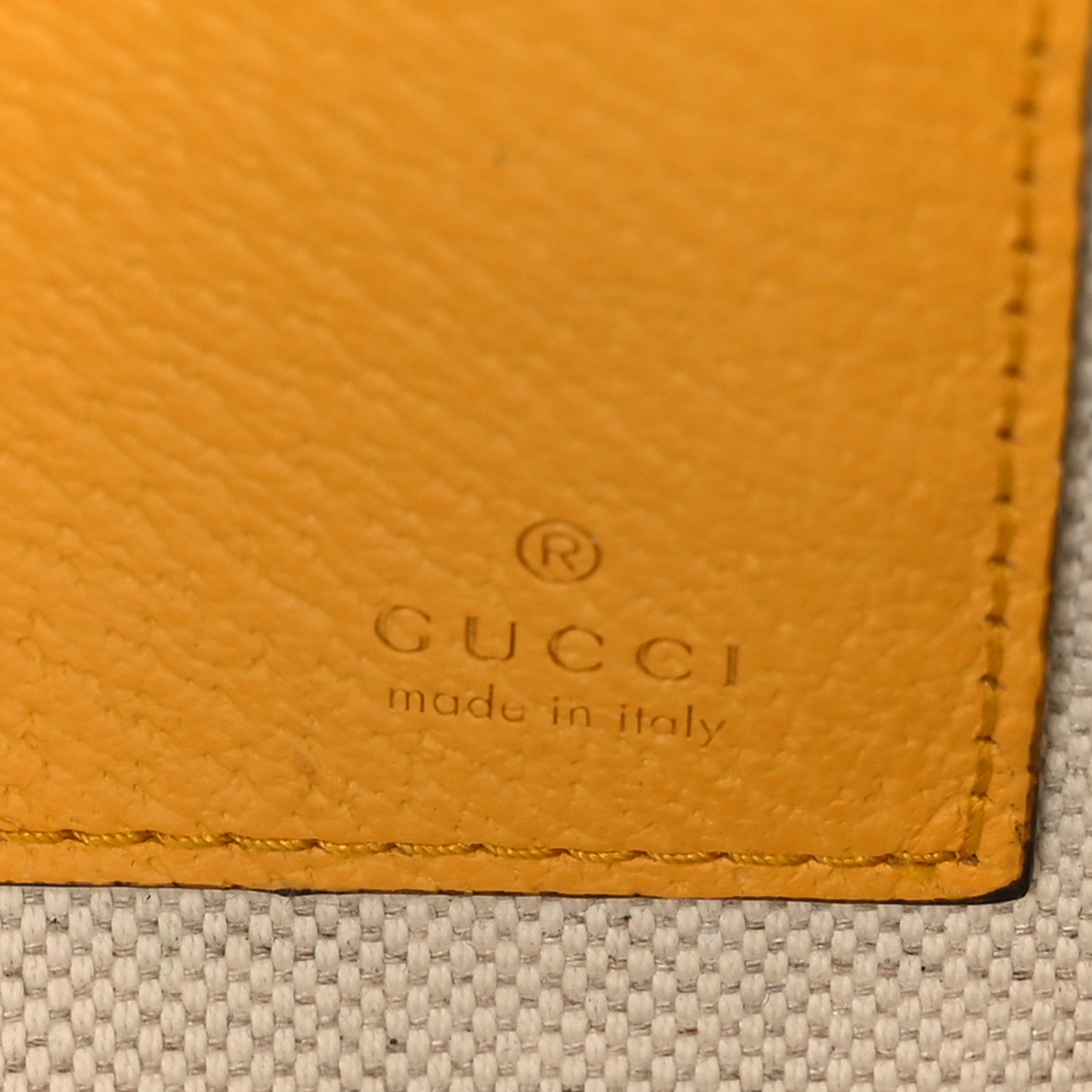 Gucci GG Supreme Monogram Neo Vintage Zip Wristlet Pouch Beige New Acero Crop 6 of 6